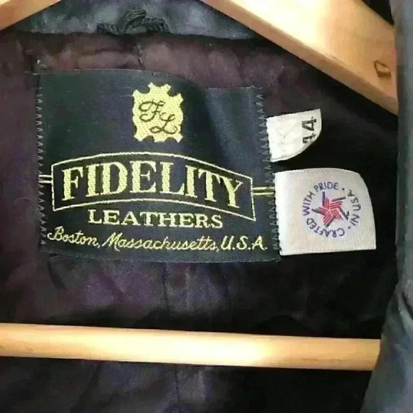 VTG Fidelity Union Made 60s 70s Genuine Black Leather Jacket Men' s Labeled 44 - Picture 4 of 10